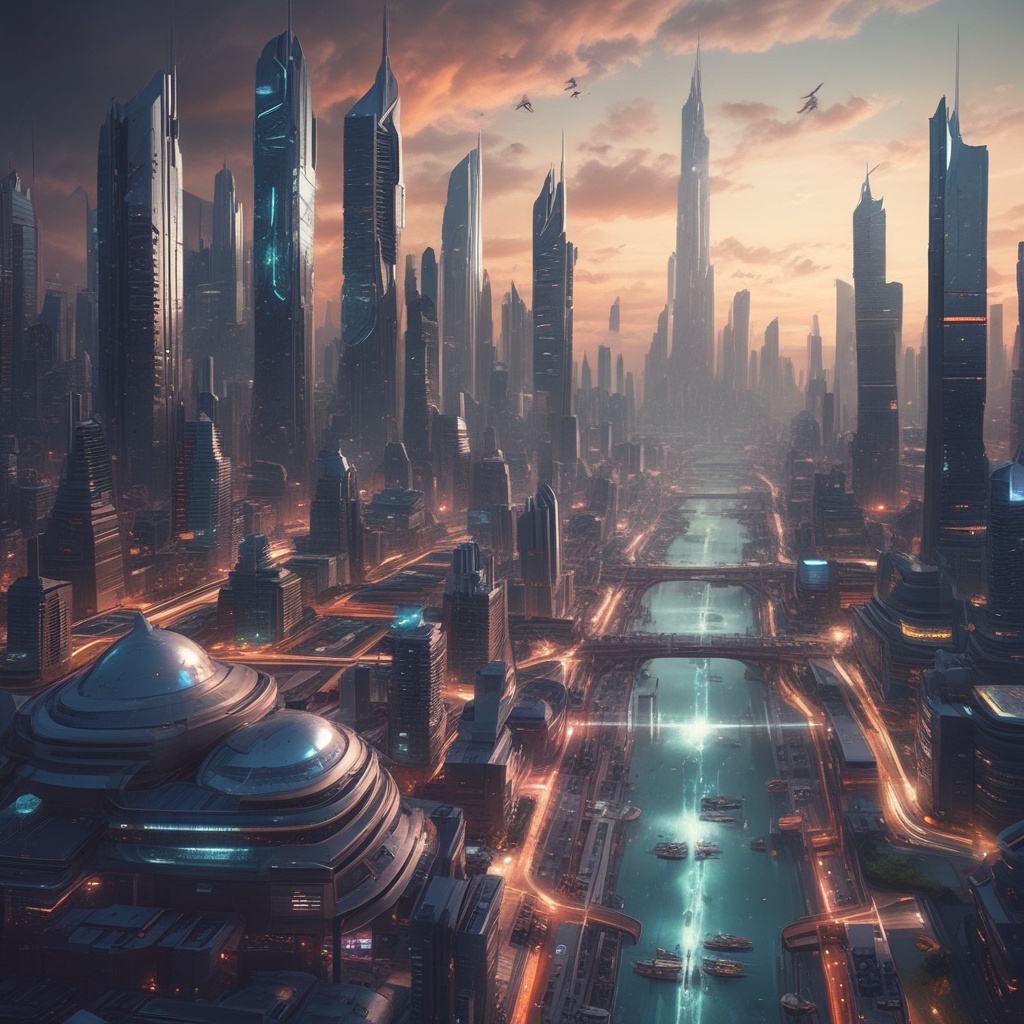 Futuristic cityscape